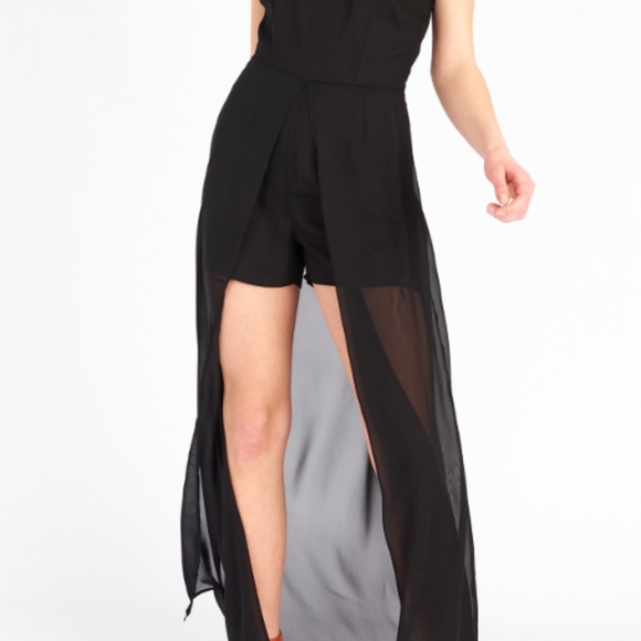 Black Maxi Romper - Picture 1 of 10